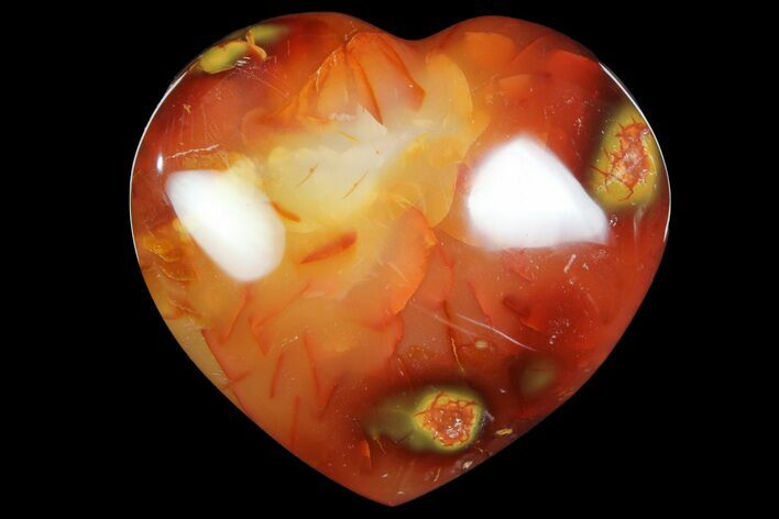 Colorful Carnelian Agate Heart #167354